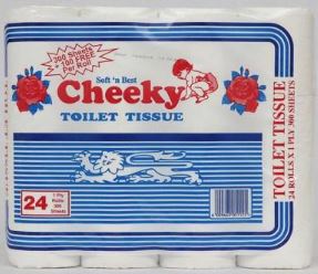 Toilet Paper V400 1-ply Cheeky (HY)
